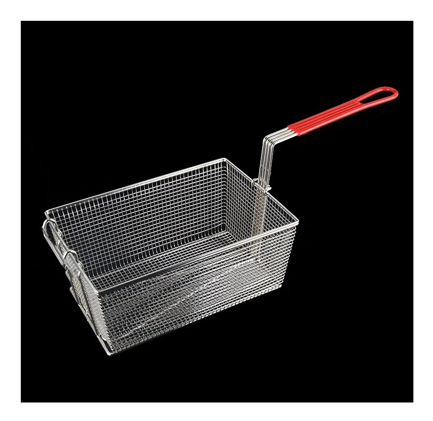 ALturN Fried Baskets,Chip Serving Frying Baskets,Reinforced Stainless Steel Frying Basket Commercial Electric Fryer French Fries Basket for Frying Chicken, French Fries, Veg