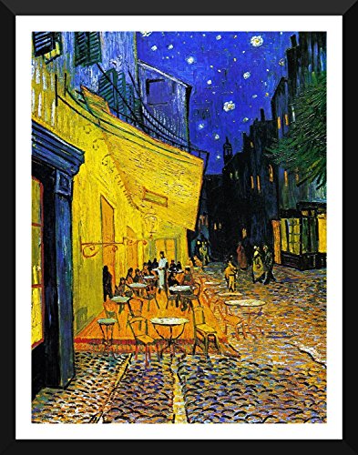 Image of Tallenge - Caf? Terrace - Top 10 Vincent Van Gogh Poster Collection - Large Poster Paper - Framed (24 x 34 inches)
