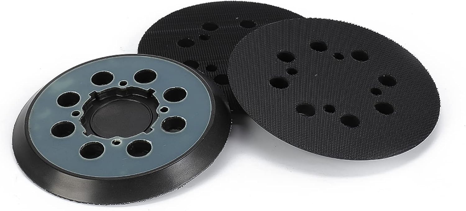 3Pcs Backing Pad 5 Inch Sanding Pad 8-Hole Hook And Loop Sander Pad Part
