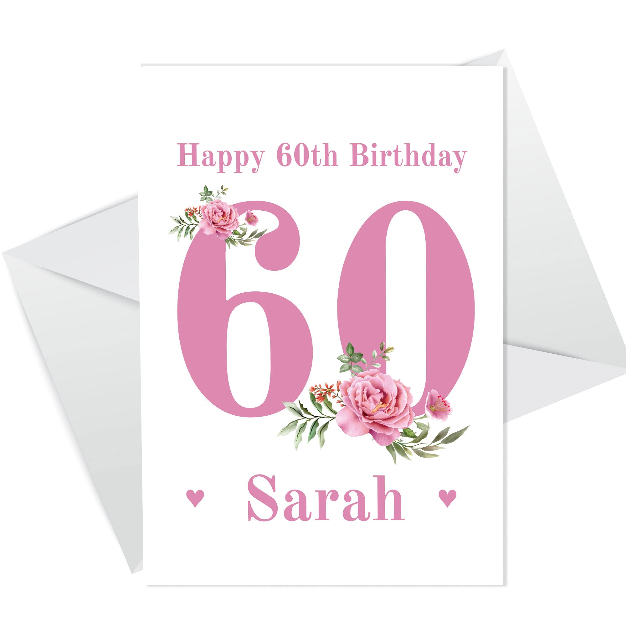 Personalised 60th Birthday Card Auntie Mum Sister Granddaughter Friend Niece