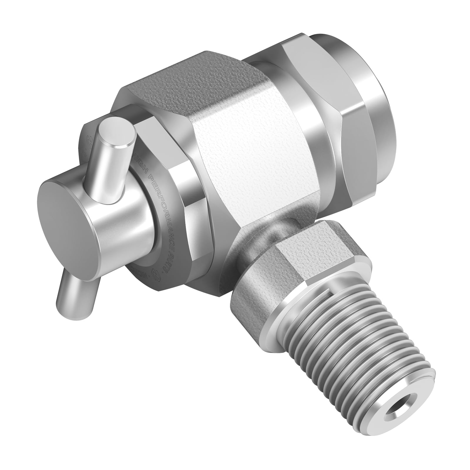 NICECNC 1/8 "NPT Maschio Azoto Strumento di riempimento Válvula Compatible with ATV, UTV, Auto o Moto Ammortizzatori & Struts con un Schrader (stelo del pneumatico) Riempimento Válvula