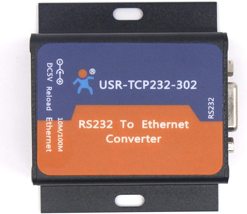 Serial RS232 to Ethernet TCP IP Server Module Ethernet Converter Support DHCP/DNS, 200 Upgraded Built-in webage USR-TCP232-302