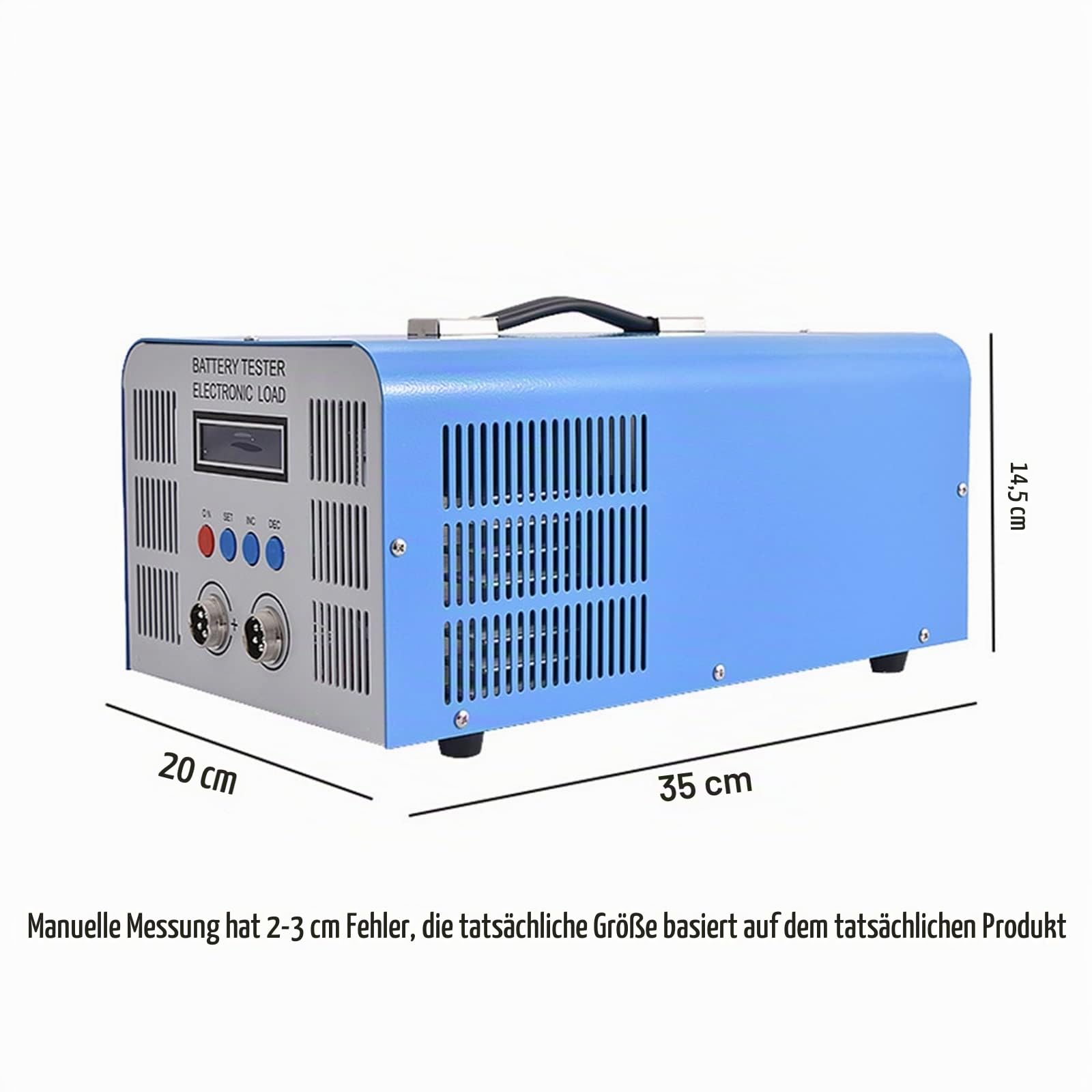 Batterieladetester EBC-A40L - Elektronischer Lasttest für Lithium, Blei und Säurebatterien - 40A, 200W - Spannungsstromprüfer (Blau)