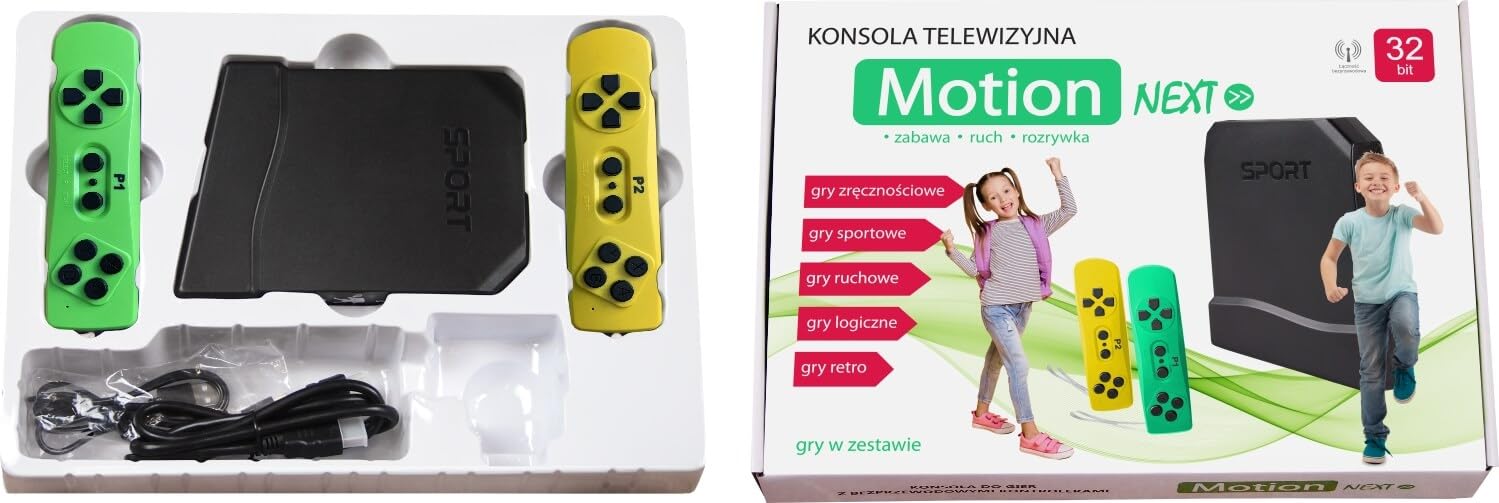 Motion Next DM7 Telewizyjna konsola do gier 961 gier bezprzewodowe pady 32 bity retro