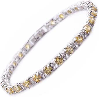 Bracciale Tennis Rizilia In Placcato Oro 18K Con Pietre Portafortuna, 18cm – Elegante E Moderno