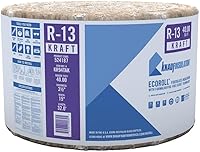 2-Pack R-13 EcoRoll Eco-Friendly Kraft Faced Fiberglass Insulation Rolls 3.5" x 15" x 32' - GREENGUARD Gold Certified