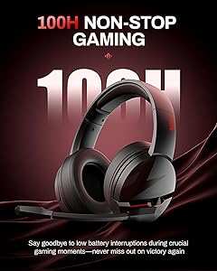 acer Wireless Gaming Headset, PS5 Headset with 2.4GHz for Ps5, Ps4, PC, Switch, Bluetooth 5.3 + 100Hrs Gaming Headphones with Noise Canceling Mic for Laptop, Mobile, Mac, 50mm Drivers (Black)