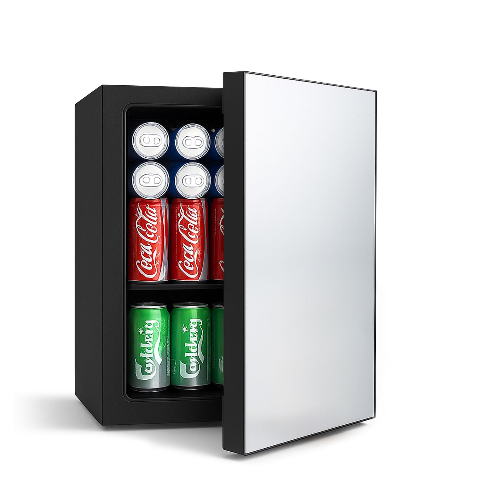 DOGHLY 0.95 Cu.Ft Mini Refrigerator with Mirror Door