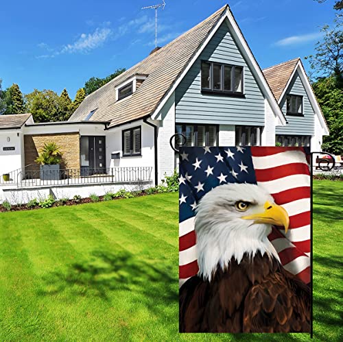 Foweso Holiday Flags American Flag Eagle Garden Flag Patriotic Garden Flags 12X18 Inch Double Sided 4Th Of July Yard Flag Independence Day Garden Flags For Outdoor Garden Courtyard Decoration #TOP2