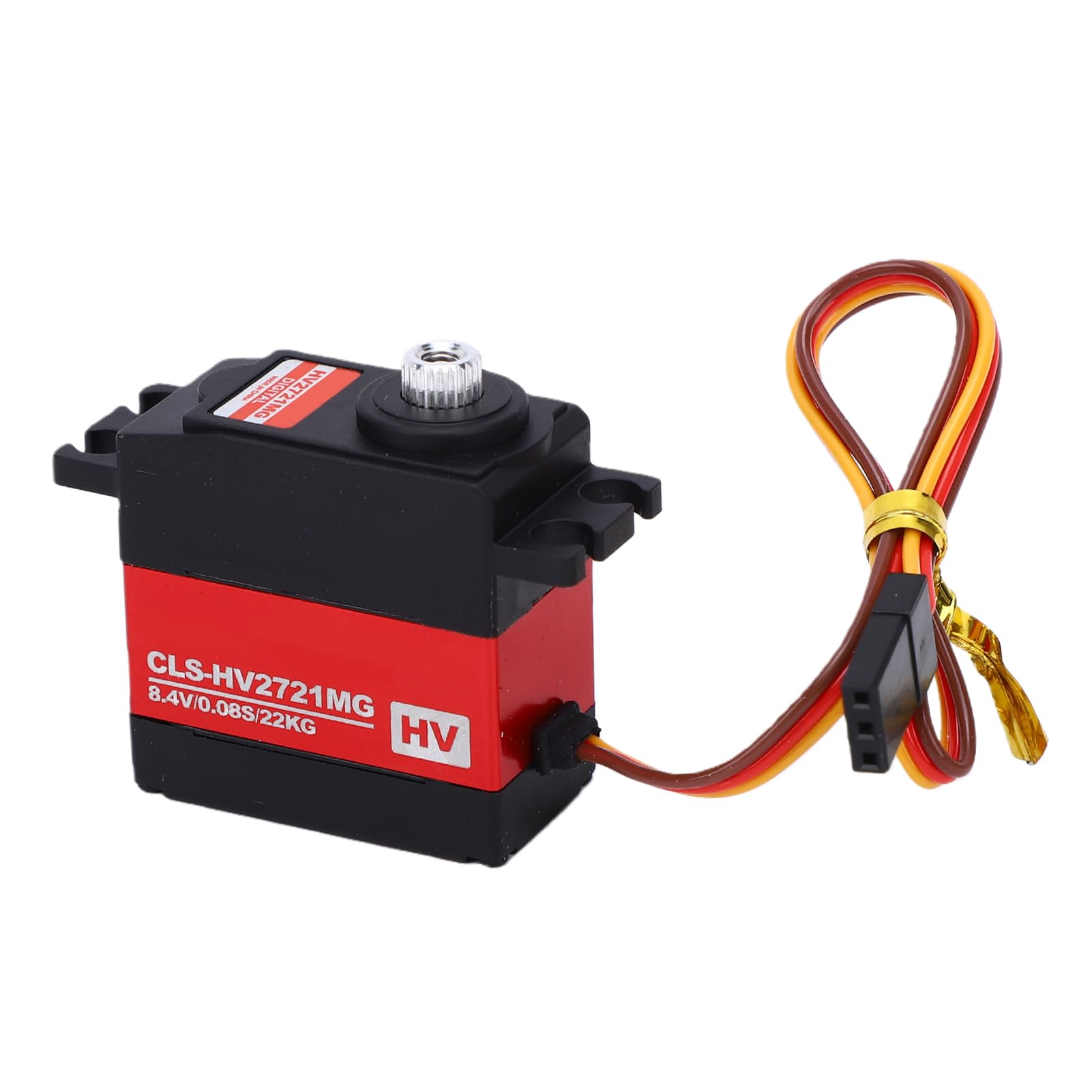 Generic Servo RC Digital de Engranaje de Metal de Alto par para Aviones Modelo RC de Brazo Robot de Coche - Servo Duradero a Prueba de Lluvia No Programable para Proyectos de Bricolaje - Tamaño