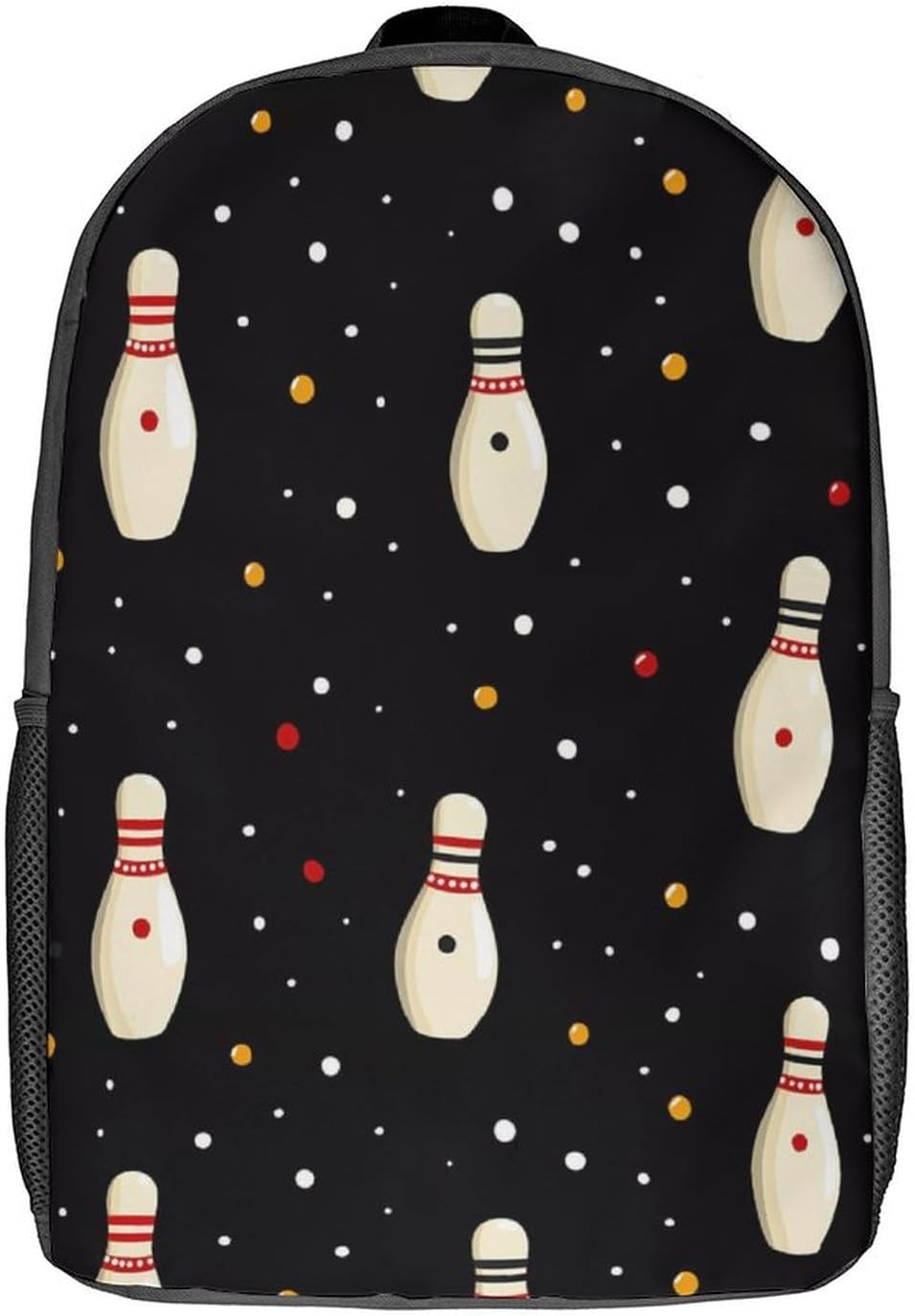 Bowling Laptop Backpack for Men Women 17 Inch Shoulder Bag Travel Daypack