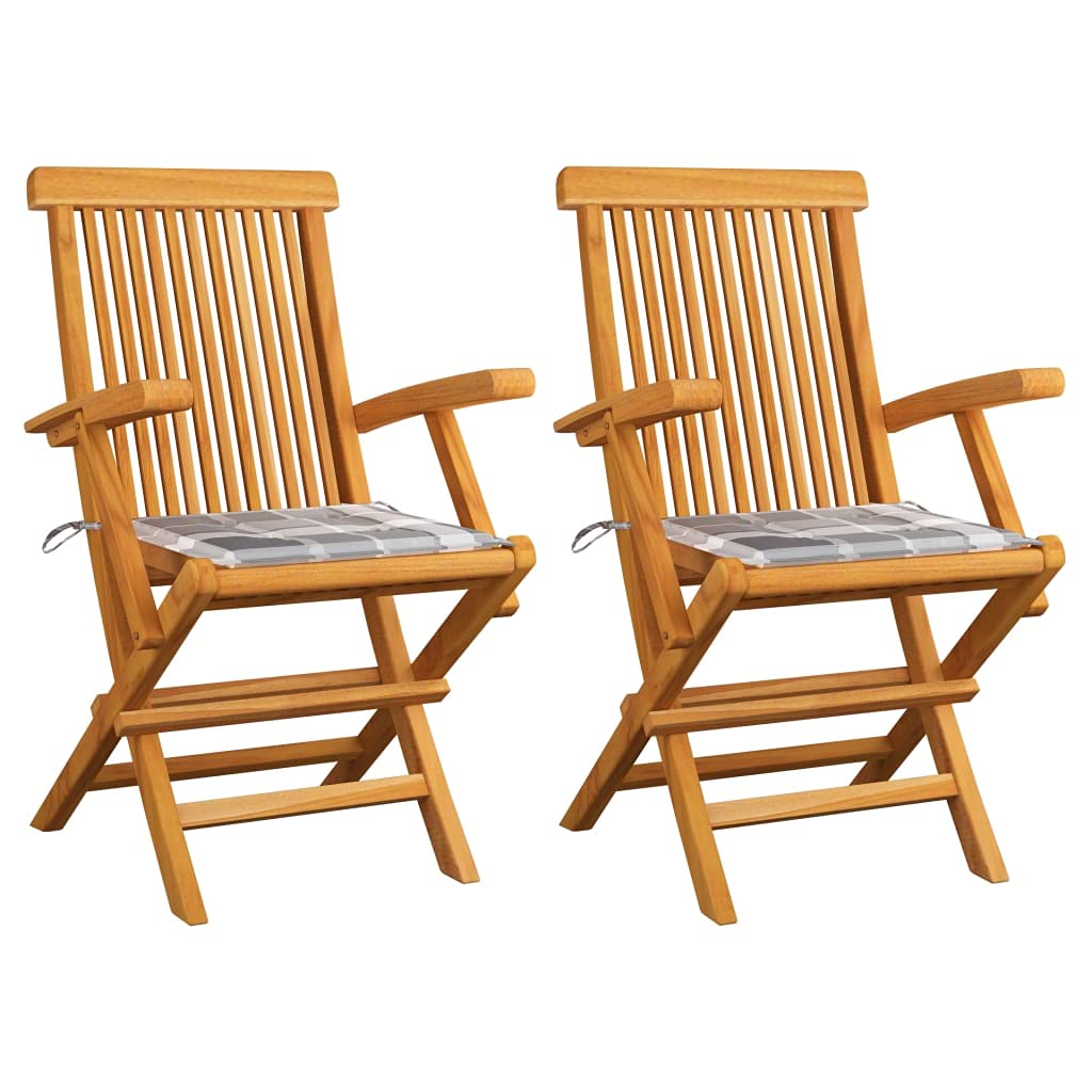 Chaises de Jardin Teck Pliantes pour Terrasse et Balcon Confortable