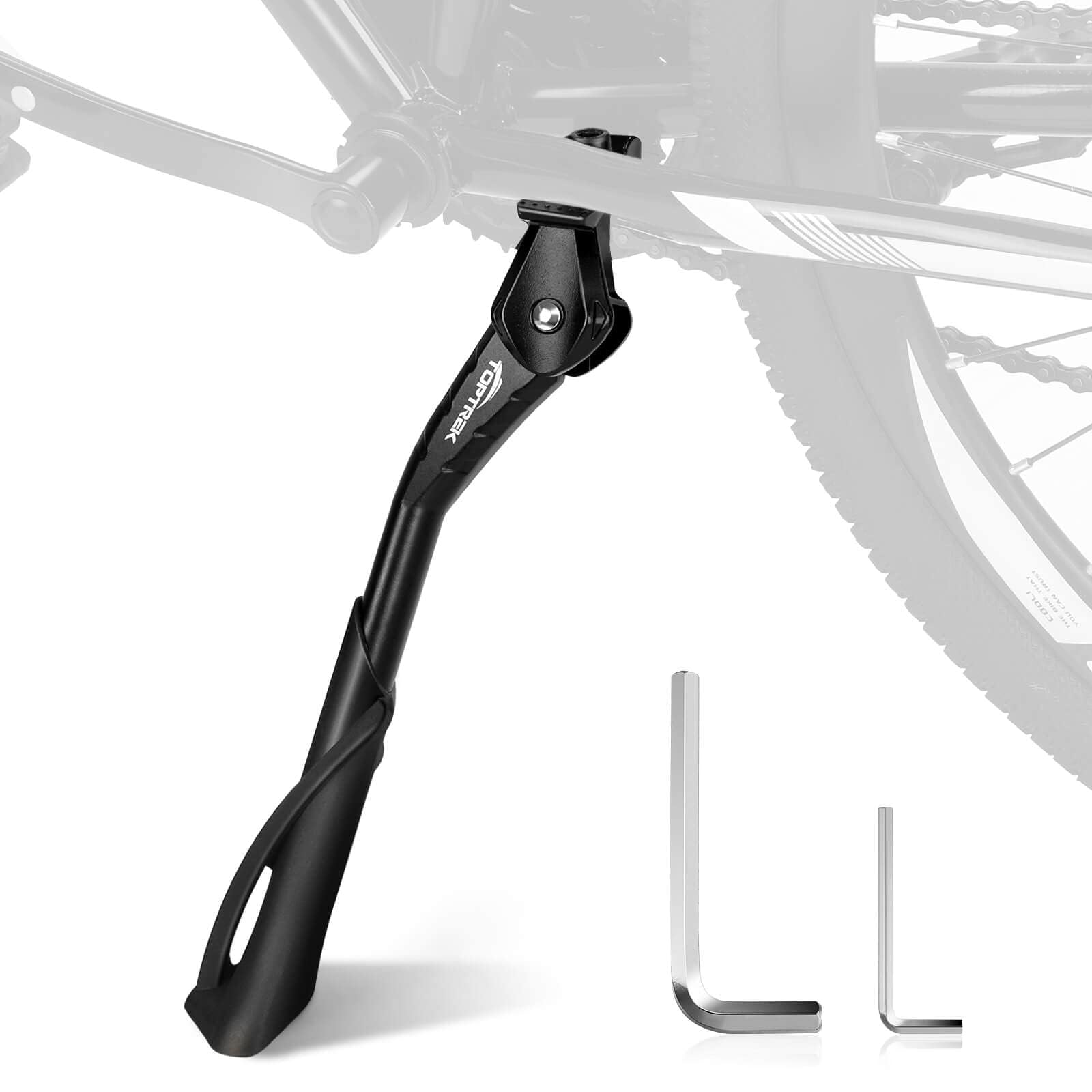 toptrek Fahrradständer für 24-28 Zoll Höheverstellbar Aluminiumlegierung | Fahrrad Ständer bis 35 kg Traglast, rutschfest Seitenständer Stabil Fahrradständer für Mountainbike E-Bike Trekking Rennrad