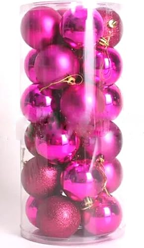 Miniatura 5 de Bolas decorativas navideñas inastillables para fiesta de Navidad, jardín, 24 piezas