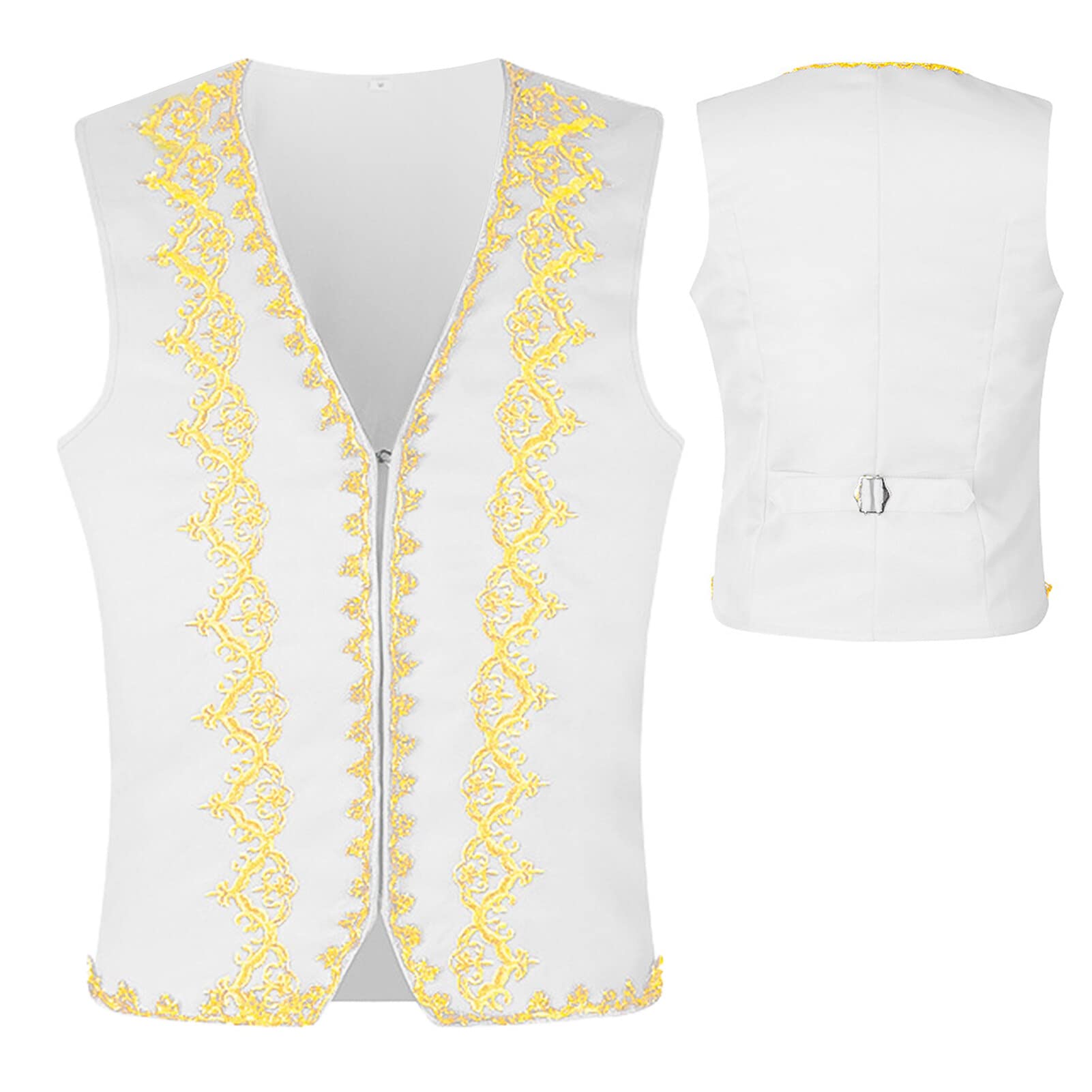 AIEOE Men's Medieval Renaissance Vest Costume Pirate Gothic Steampunk Waistcoat Classic Retro Halloween Costume Waistcoat Vest Fancy Dress Waistcoat