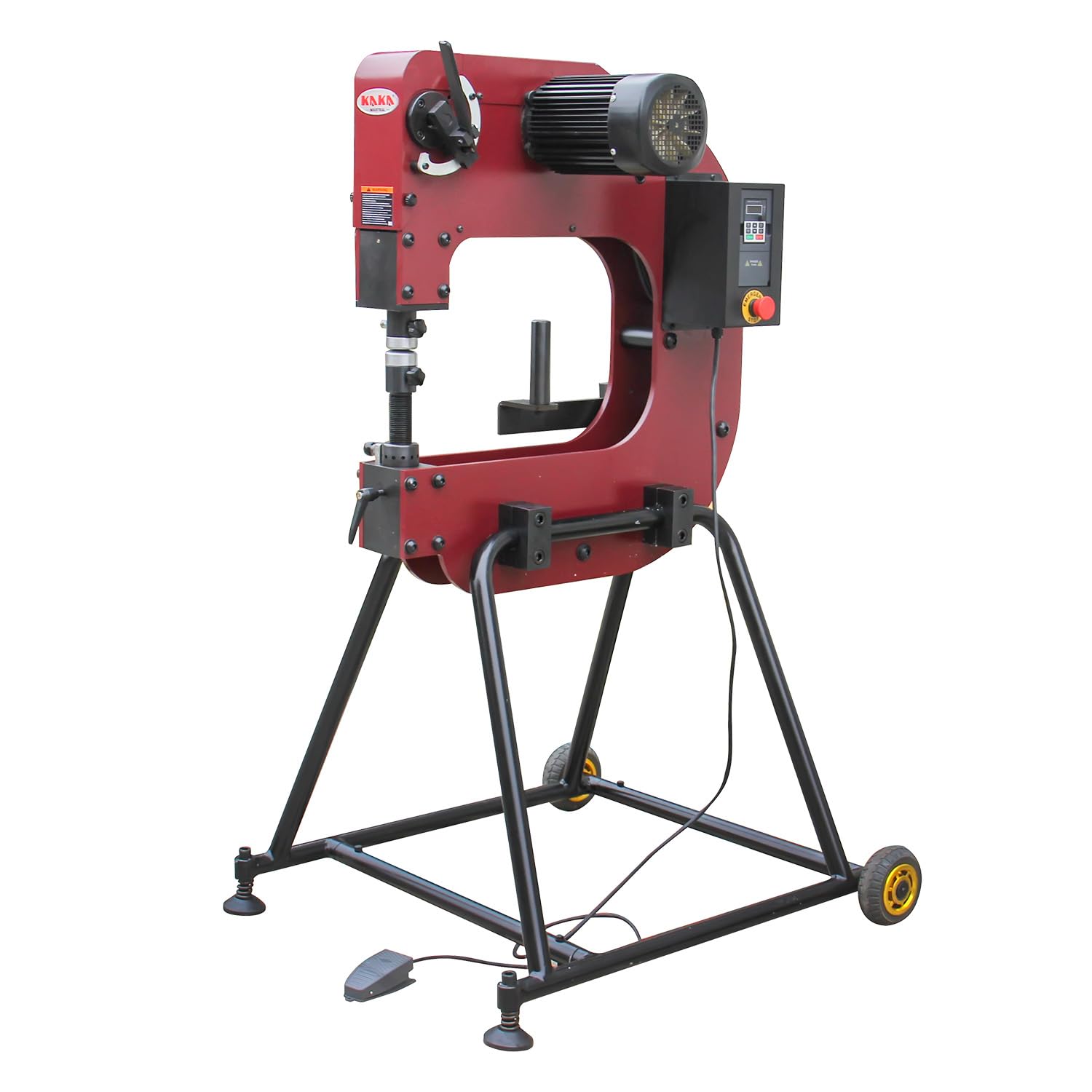 KAKA INDUSTRIAL PH-20D Variable Speed Power Hammer, 20 in Throat Depth Blacksmithing Tool with Steel Frame Stand and Foot Pedal, Metal Fabrication, Car Restoration