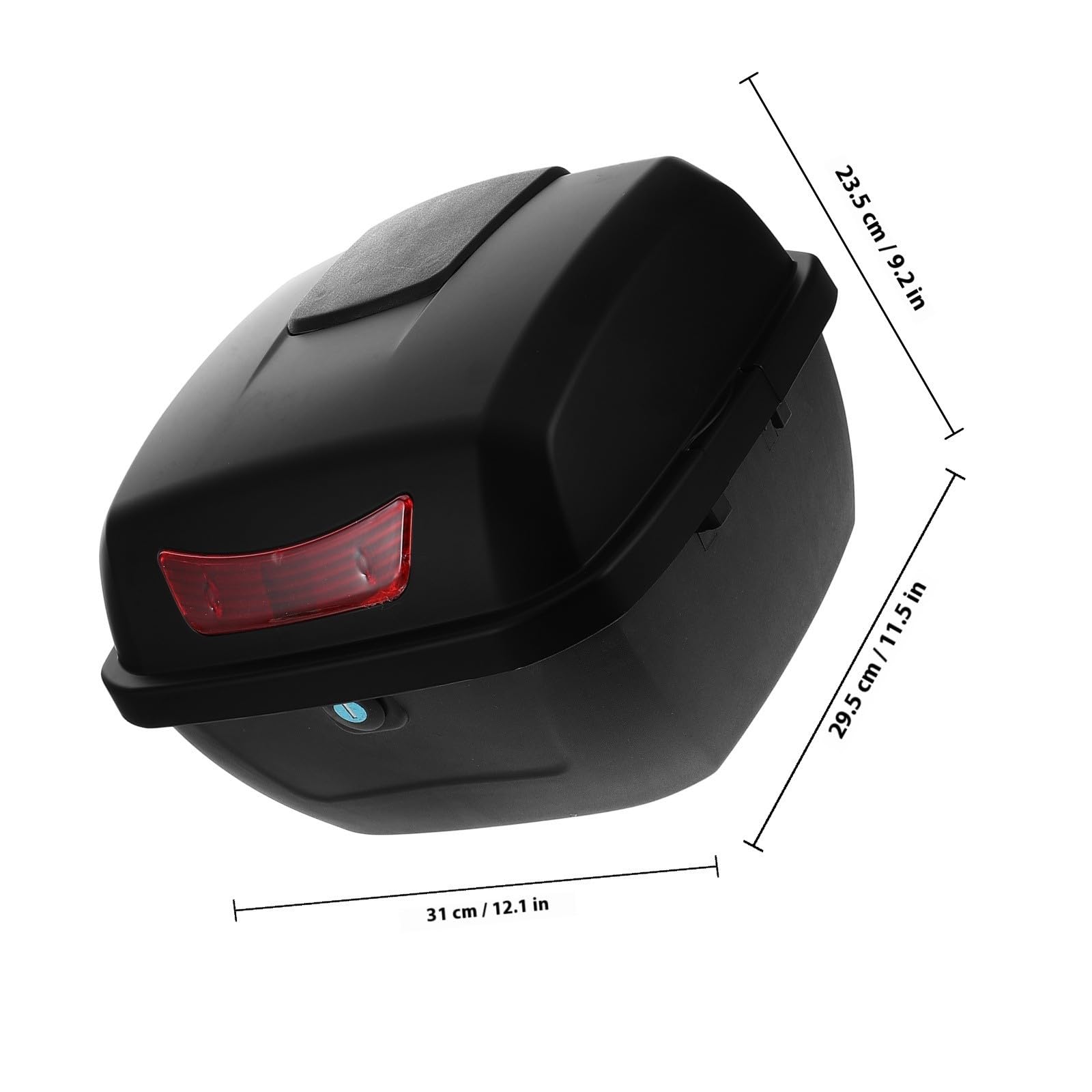 Baúl para Scooter y Motocicleta con Gran Capacidad, Caja Trasera de Abs y Metal, Almacenamiento Espacioso y Fácil Instalación para Accesorios Moto