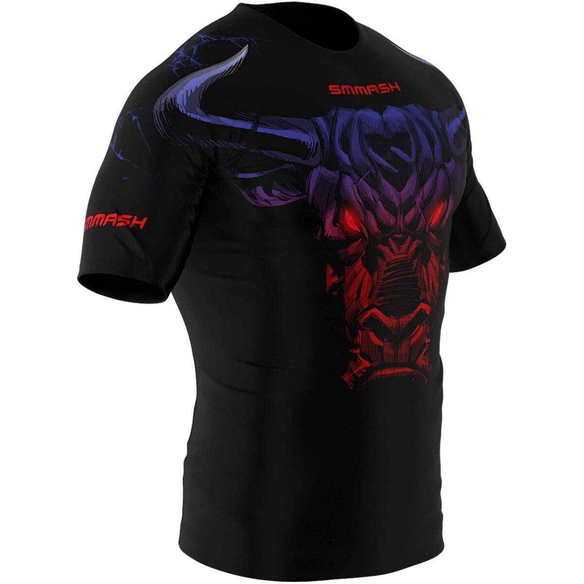 SMMASH Helion Rashguard Hombre Manga Corta, Camisetas Hombre para MMA, Artes Marciales, Krav Maga, BJJ, K1, Karate, Material Transpirable y Antibacteriano — view 51