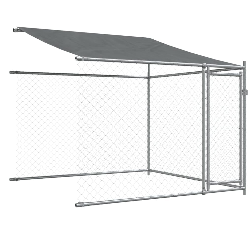 Cage pour Chien avec Toit et Portes Gris 6x2x2m Acier galvanisé,Articles pour Animaux,Articles pour Animaux de Compagnie,Accessoires pour Chiens,Niches & enclos pour Chiens,52.4 kg,Gris,3209564