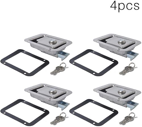 Laileya 4PCS Acciaio Inox Paddle Fermo 119mmx92mm Chiavi Ricambio per Tool Box Blocco Rimorchio Caravan Truck Laileya 4PCS Acciaio Inox Paddle Fermo 119mmx92mm Chiavi Ricambio per Tool Box Blocco Rimorchio Caravan Truck