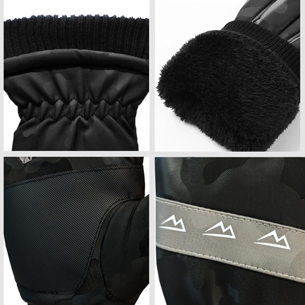 seenlast Gants Chauffants Homme Femme, Gants Chauffants Fins avec Batterie 7,4V 2200mAh Rechargeable, 3 Températures Réglables, Écran Tactile, Heated Gloves Chauffe Mains pour Ski Moto Randonnée
