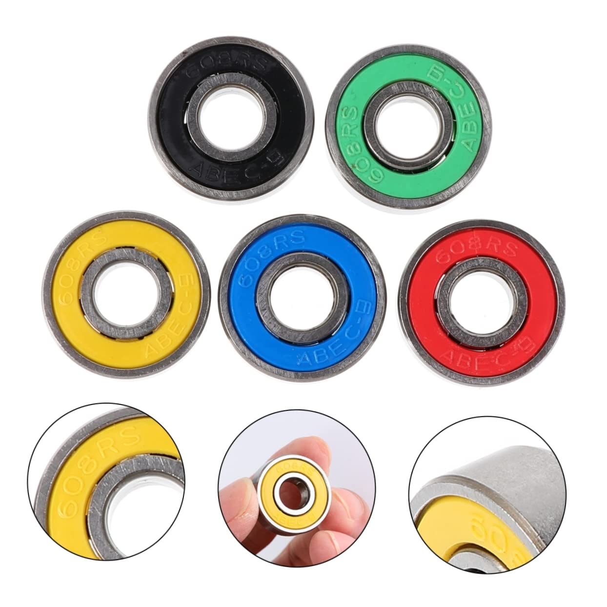 Roulement de Skateboard 608rs en Acier au Carbone, Lot de 50 Pièces