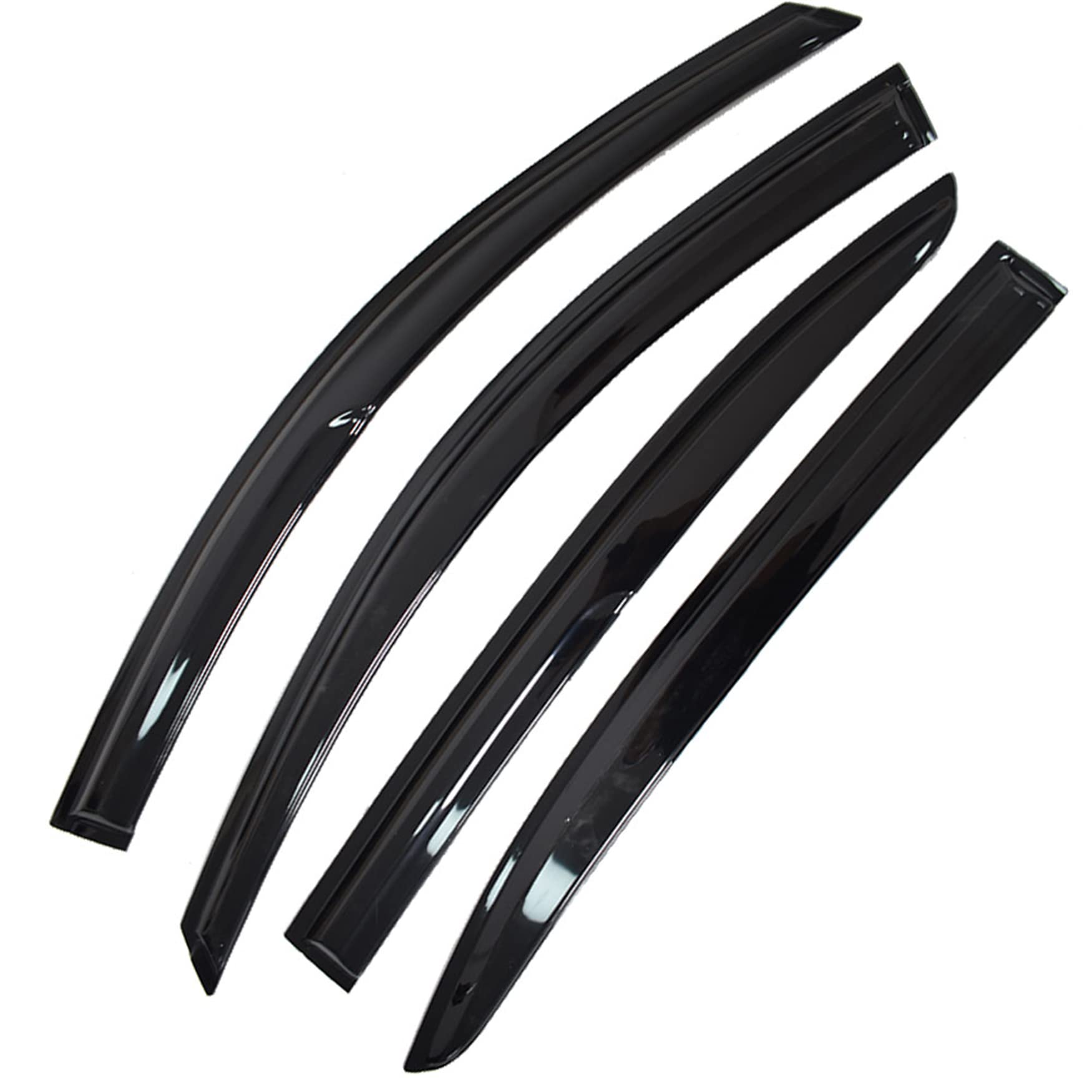 Outside 4 Pieces Black Window Visors Shade Sun Rain Wind Guards Cover Acrylic Replacement for 2008-2012 Honda Accord
