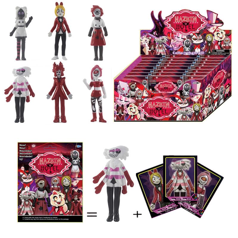 Hazbin Otel Figürleri 24 Parça Set, Alastor/Melek Tozu/Charlie