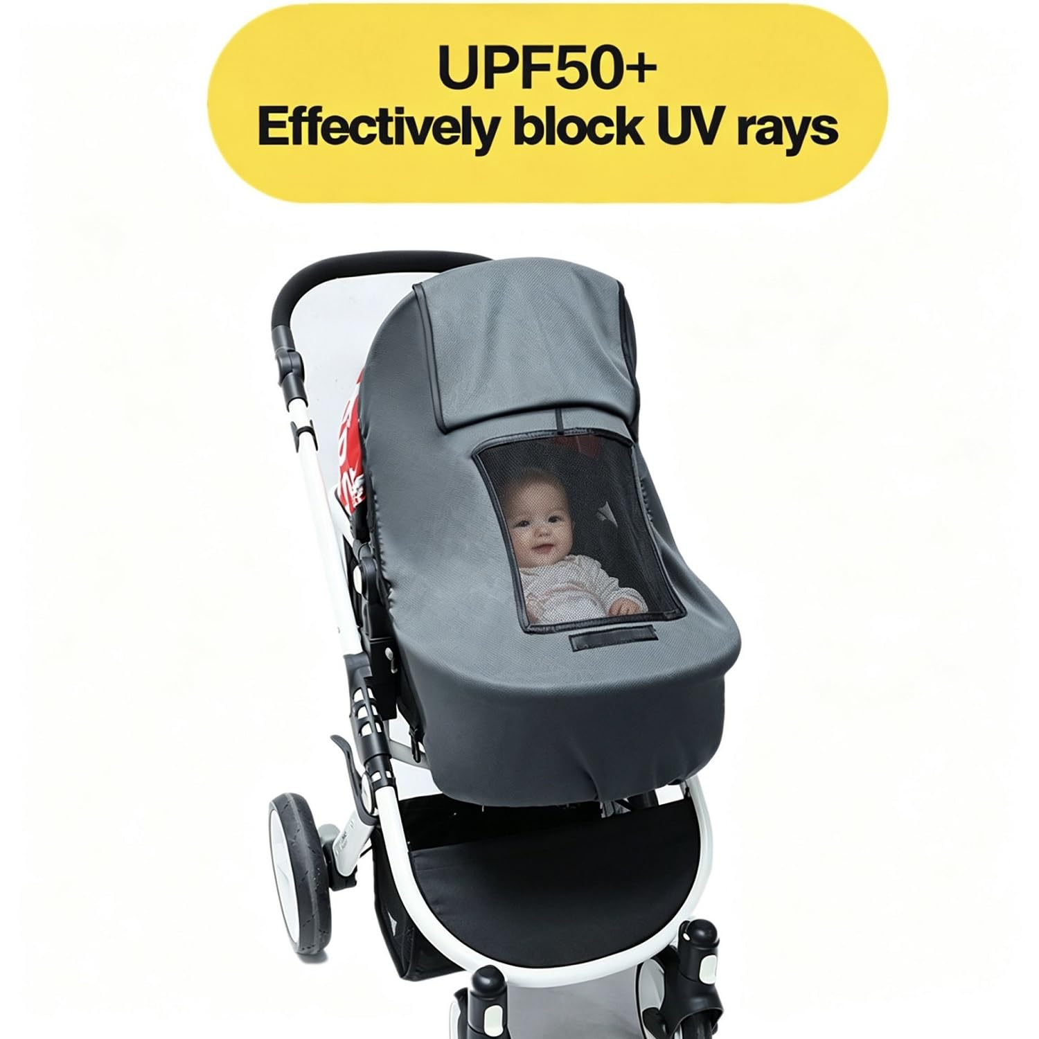 Protección solar para cochecitos de bebé, cubierta universal para cochecito de bebé, bloqueo solar UV y sueño