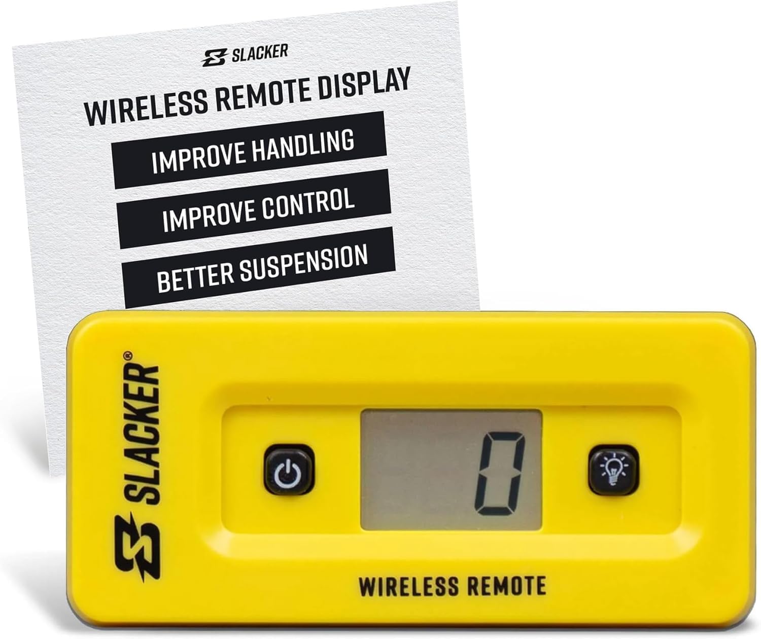Slacker Wireless Remote Display – Bike Tool for Accurate Sag Setup and Suspension Tuning, Compatible with Slacker V5 (Yellow) – LCD Wireless Display for Smooth, Reliable Real-Time Measurement
