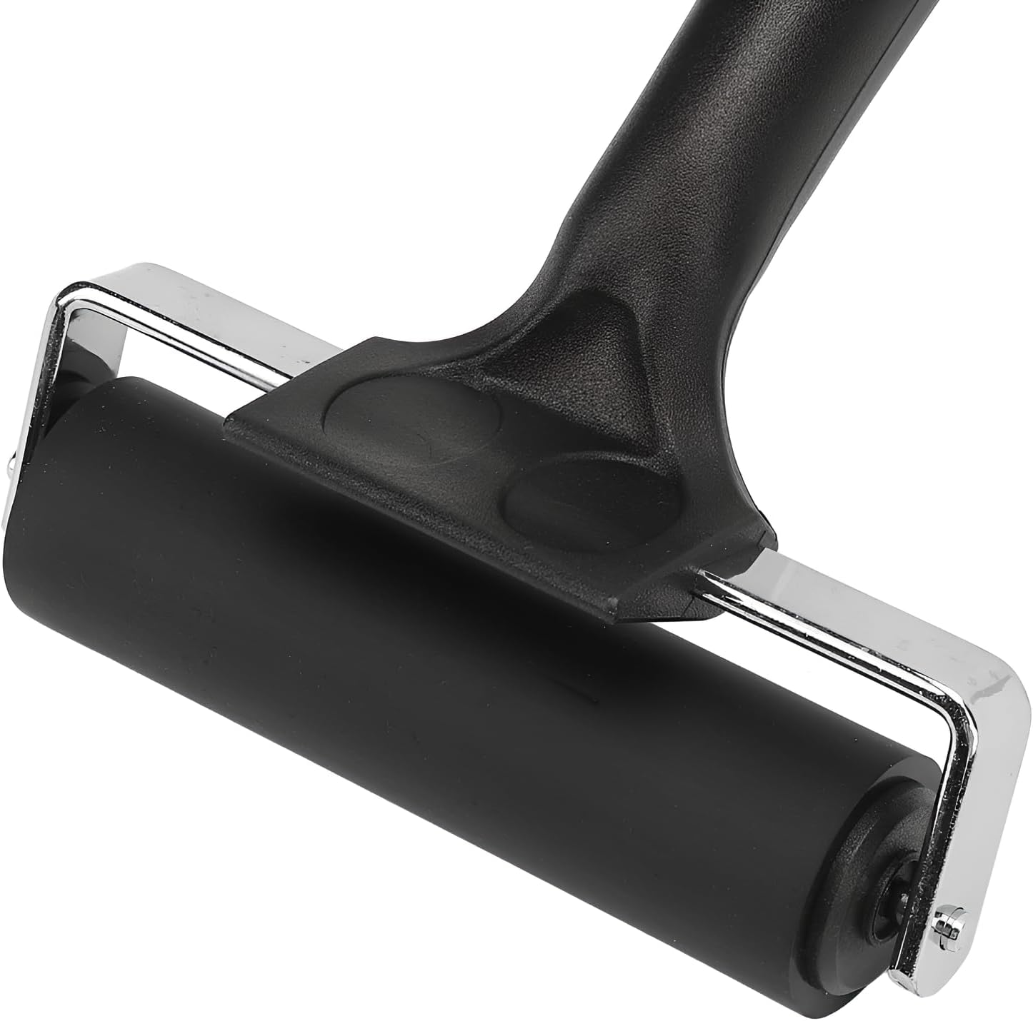 ACNTENY 2 Pcs 10cm Rubber Brayer Roller, Black, Printmaking Tool