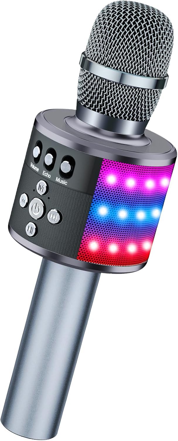 ❤️一点限り❣️CALF カラオケマイク　ワイヤレスマイク　Bluetooth ☆カラオケマイク ワイヤレスマイク Bluetooth マイク ふわふわ