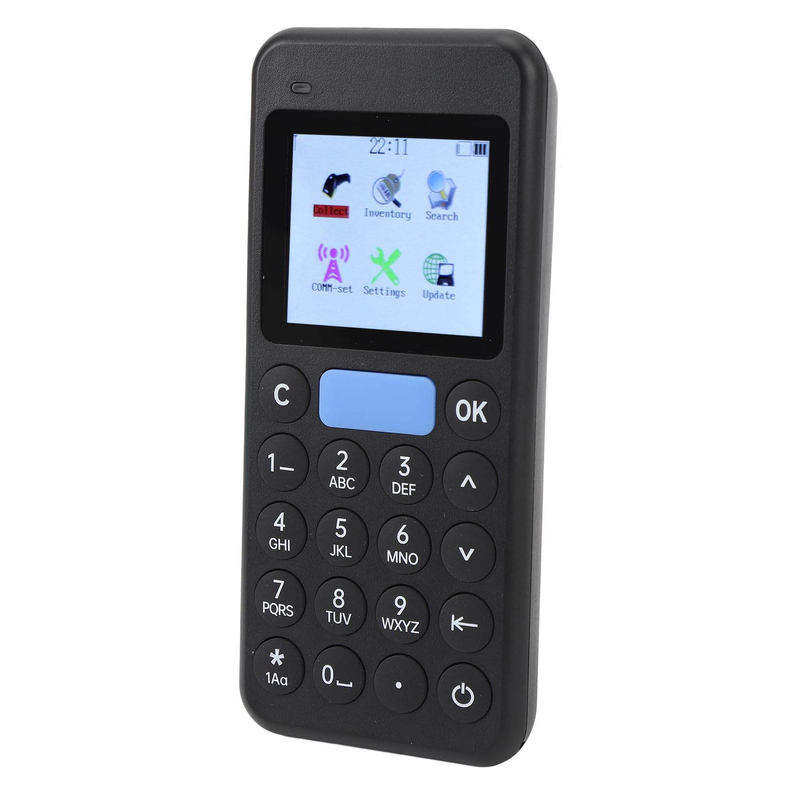 Tragbarer Inventar-Scanner, Kabelloser Barcode-Scanner-Datensammler, 2,4-Zoll-Bildschirm, Tragbarer QR-Code-Scanner, Tragbarer 1D-2D-Barcode-Scanner für Inventar