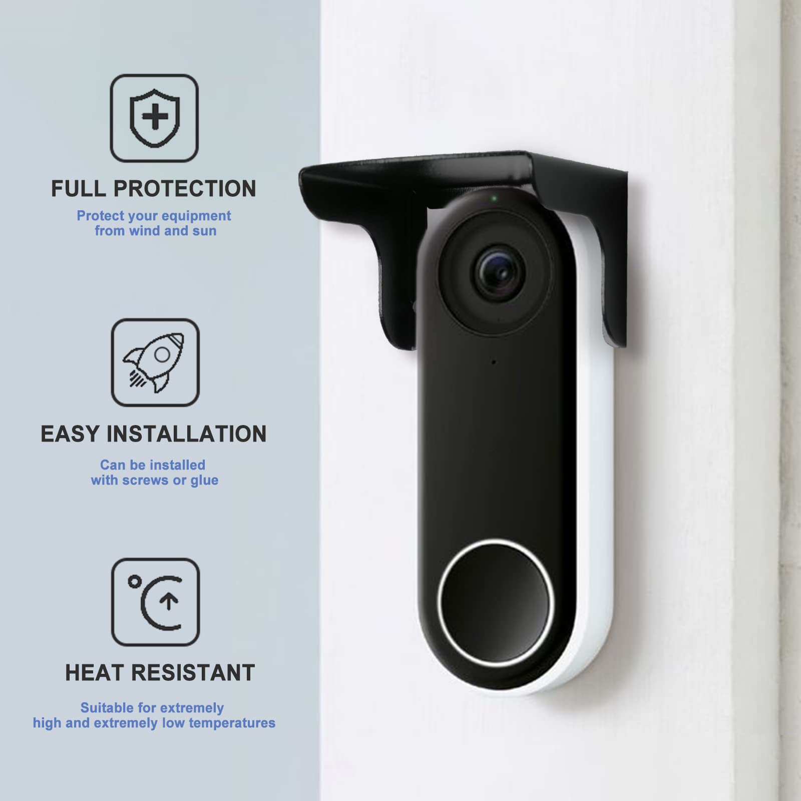 Doorbell Rain Cover Metal Doorbell Cover Compatible With Ring