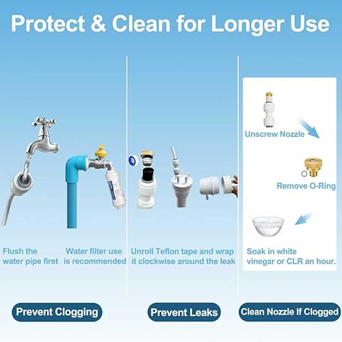 Miniatura 8 de Misters for Outside Patio, Standing Misting Cooling System, Portable Outdoor Water Mist Hose Kit, Adjustable 45.7in Height & 5 Spray Nozzles for