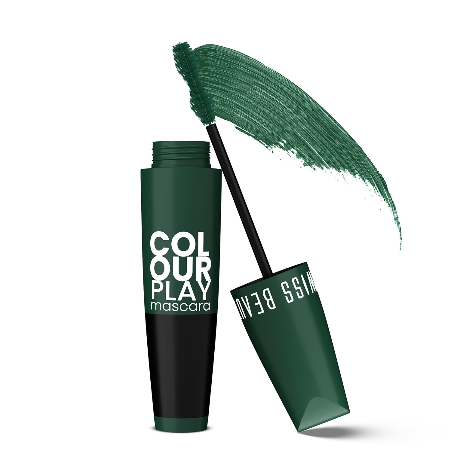 Swiss Beauty Waterproof Volumizing Colour Play Mascara | With Jojoba oil and Vitamin B5 | 6ml, Shade- Green