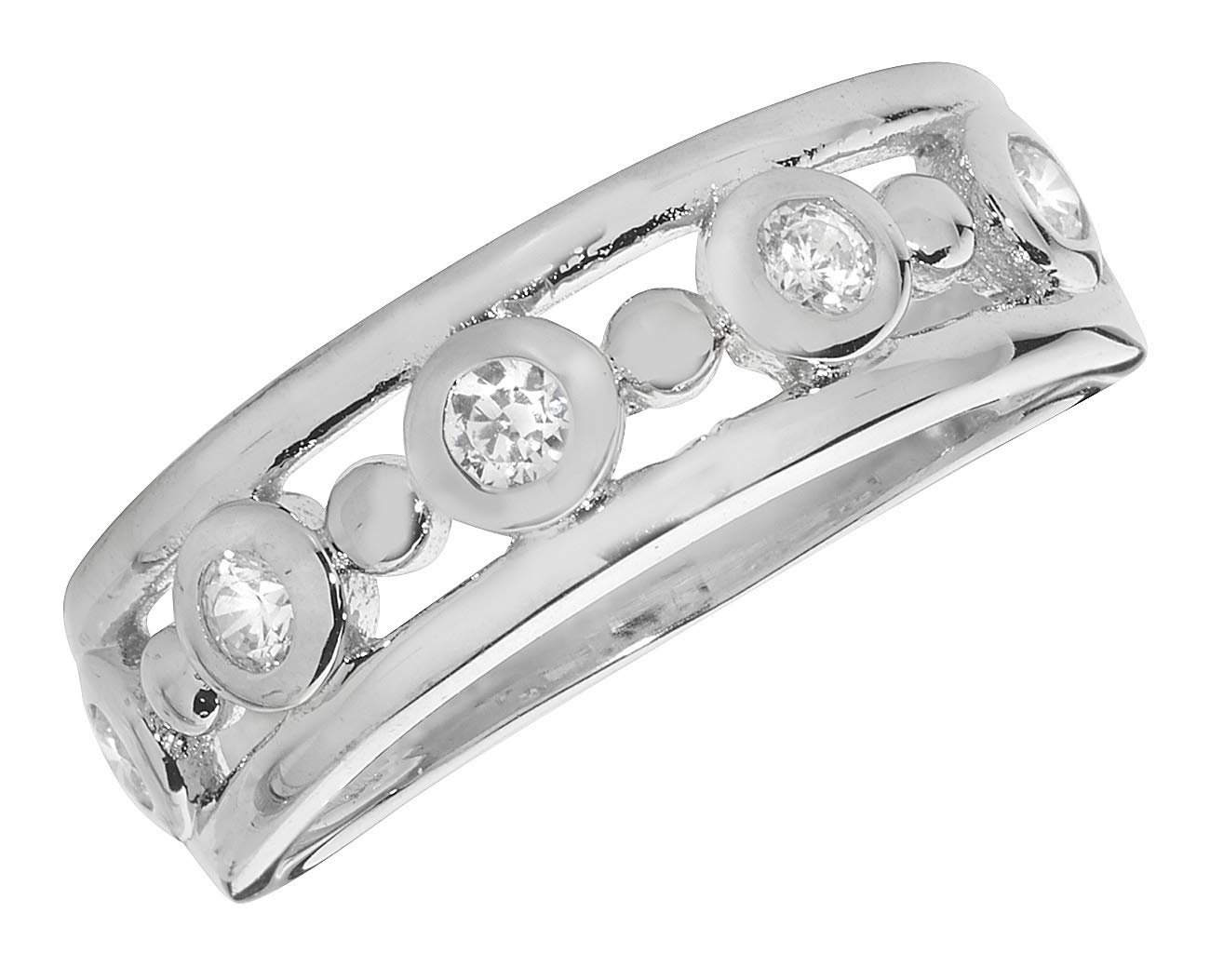 Fancy 925 Sterling Silver Women Ring with Cubic Zirconia/CZ WJS22362RSJ