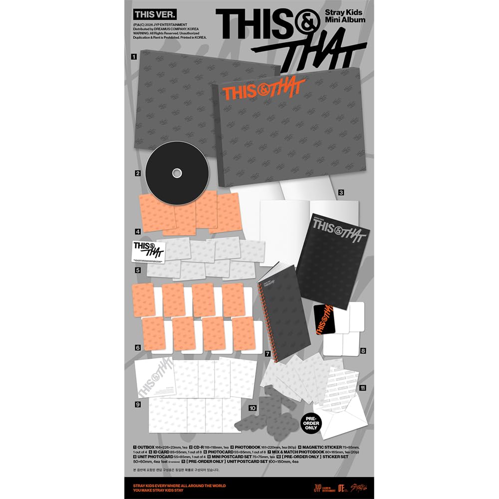 Stray Kids THIS & THAT 2 Version Set Official K-Pop CD Album | Official Standard version