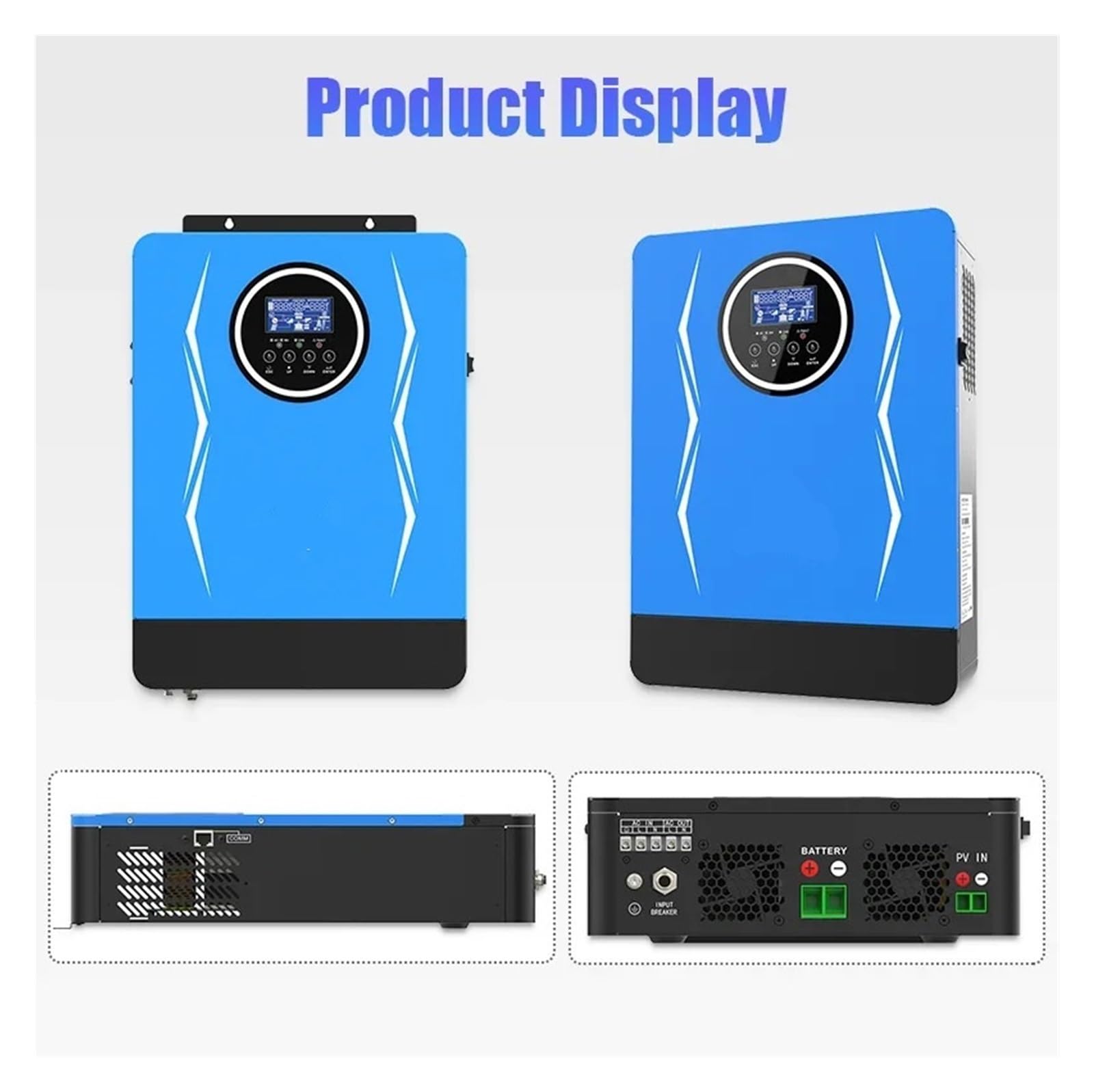 Onduleur Solaire 3 KW 3,8 KW 24 V CC 48 V CC 220 V/230 V CA, onduleur sinusoïdal Pur Hors réseau for Usage Domestique(3KW 24VDC)