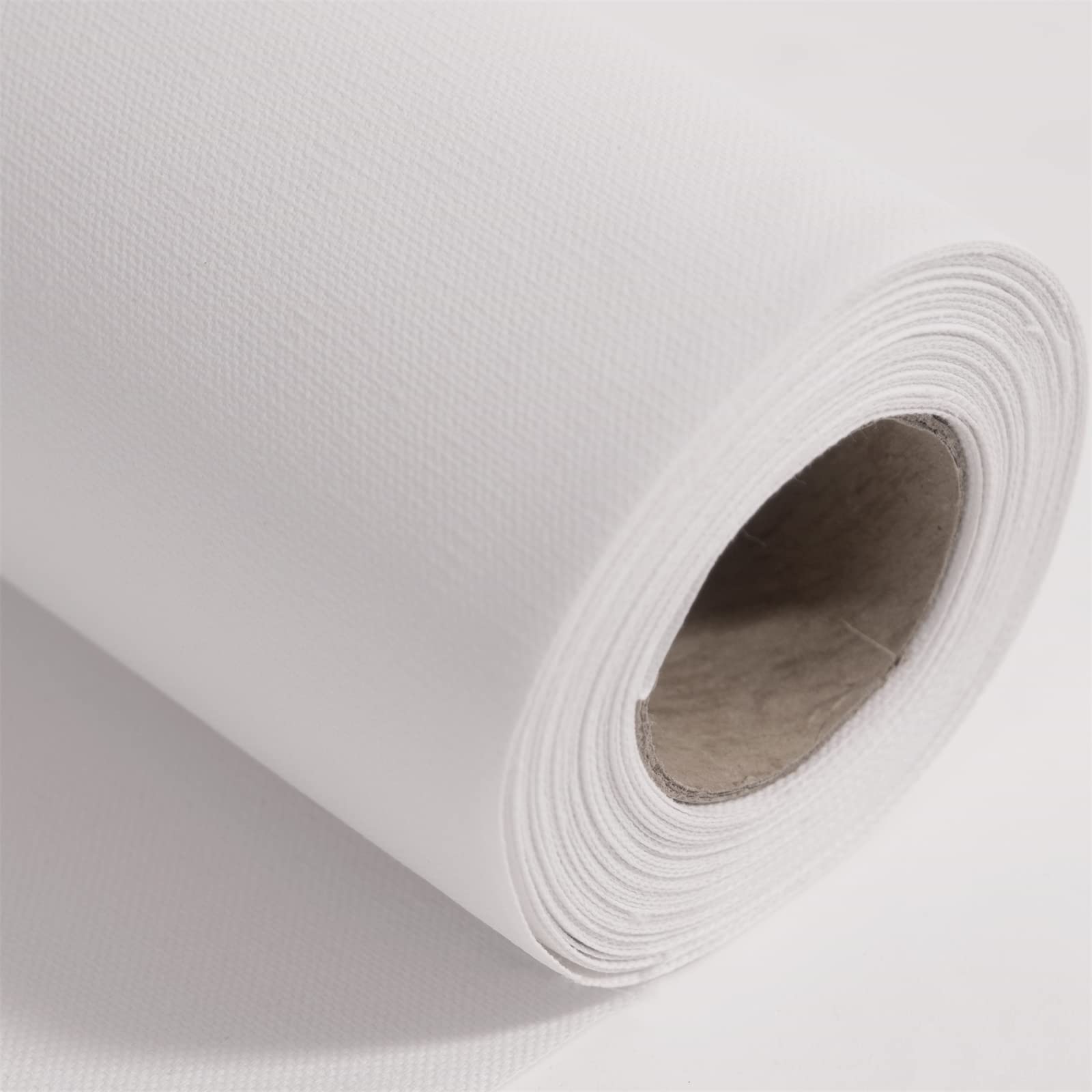Toile sur Rouleau | Coton, 380 g/m², 1x10 m | Rouleau de Toile prêt à Peindre avec apprêt Gesso