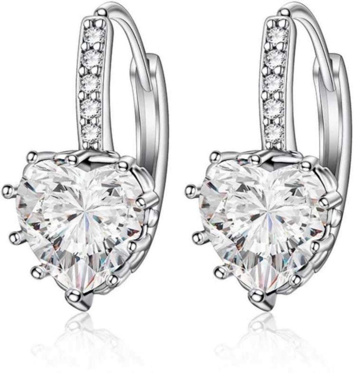 MYKI Hanging Heart Cubic Zircon Stunning Earring For Women & Girls (B08ZCP9LZW) Amazon Price History, Amazon Price Tracker