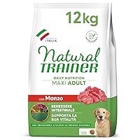 Natural Trainer Maxi Cibo per Cani Adulti con Manzo - 12kg