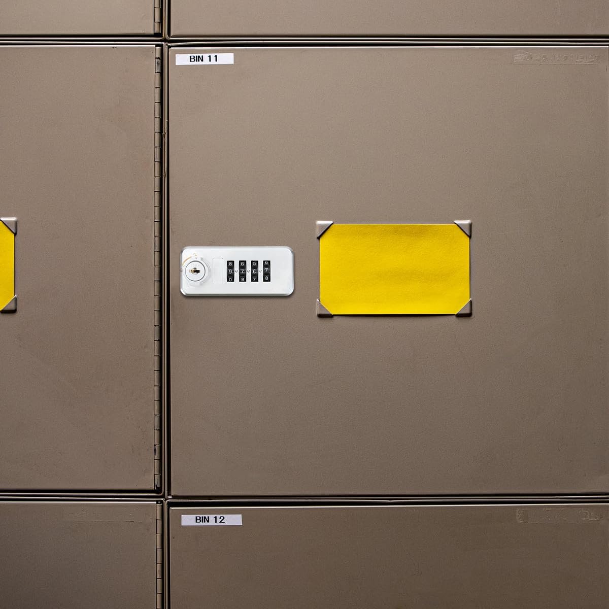 Metallschloss und für 4-stelliger Zahlenkombination Schrank Spind | Zinklegierung und Kunststoff, Schnelle Montage, Erhöhte Stabilität, Silberfarben für Schule und Büro