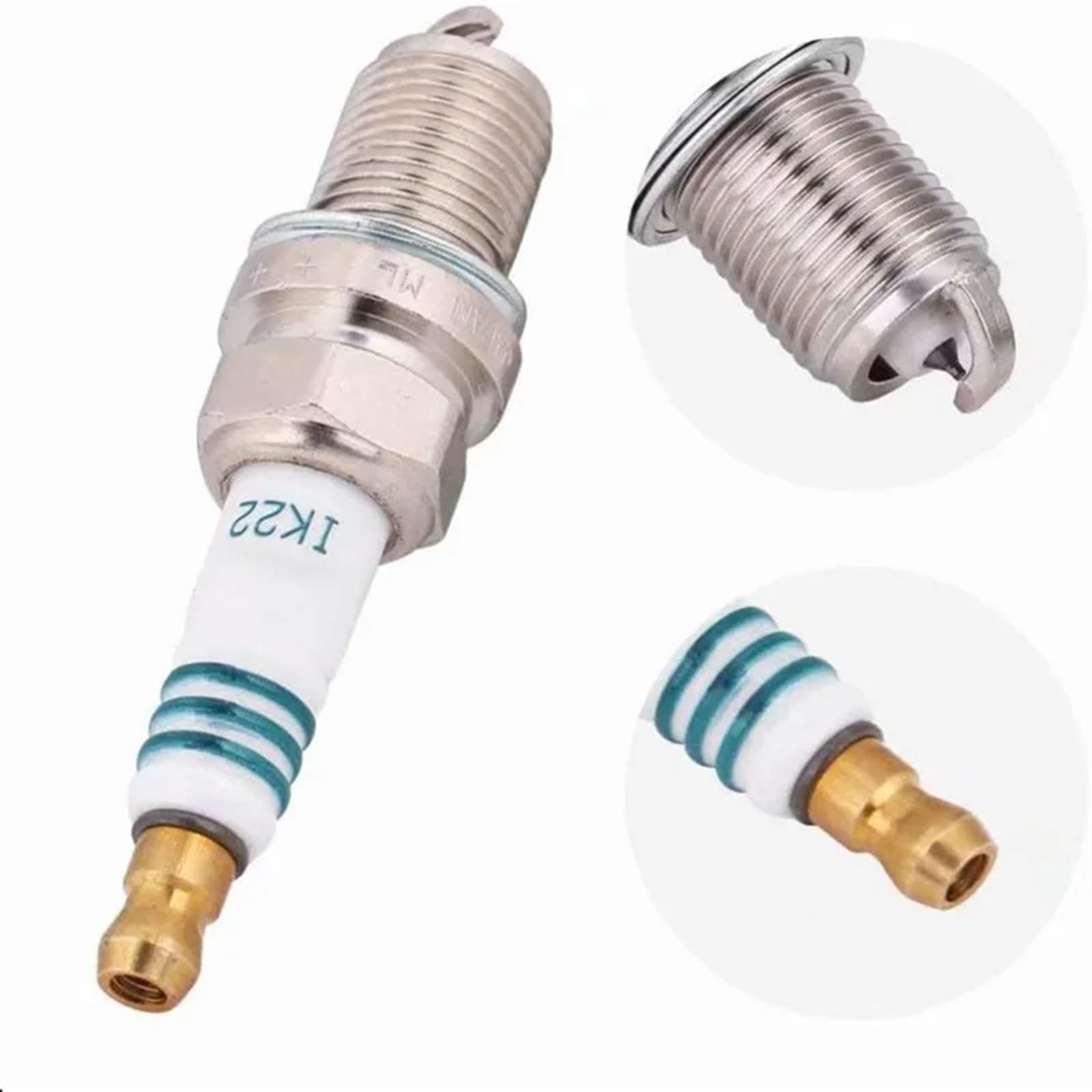 4 Piezas Ik22 5310 I10 Bujía de iridio Power para BMW, Audi, Chevy, Nissan, VW, Volvo y Daihatsu