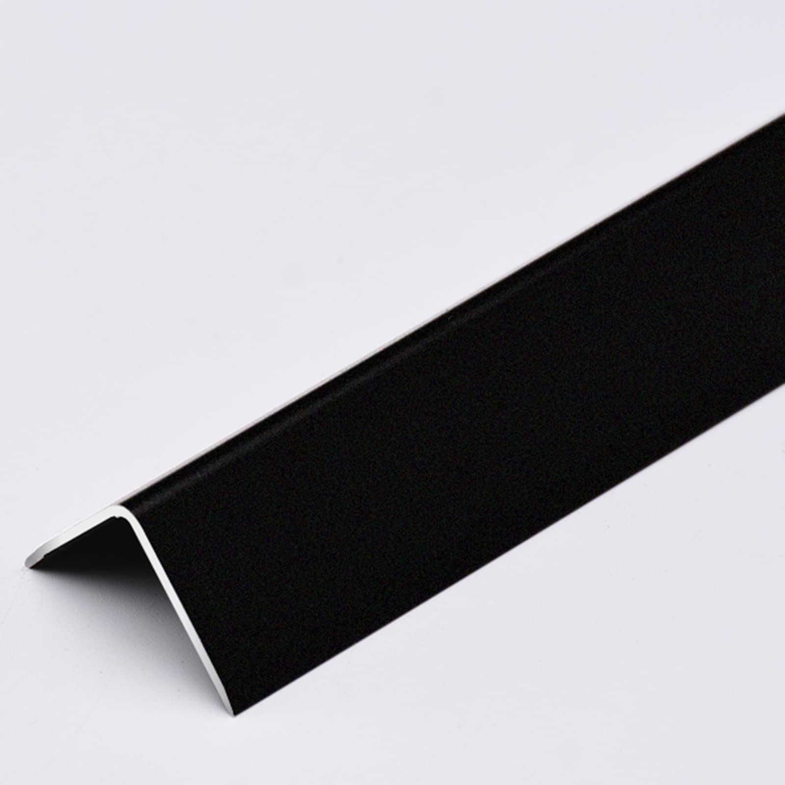 Schutzmatten, Eckschutzleisten aus schwarzer Aluminiumlegierung, Wandverkleidung(W 2.5cm/1in,180cm/71in)