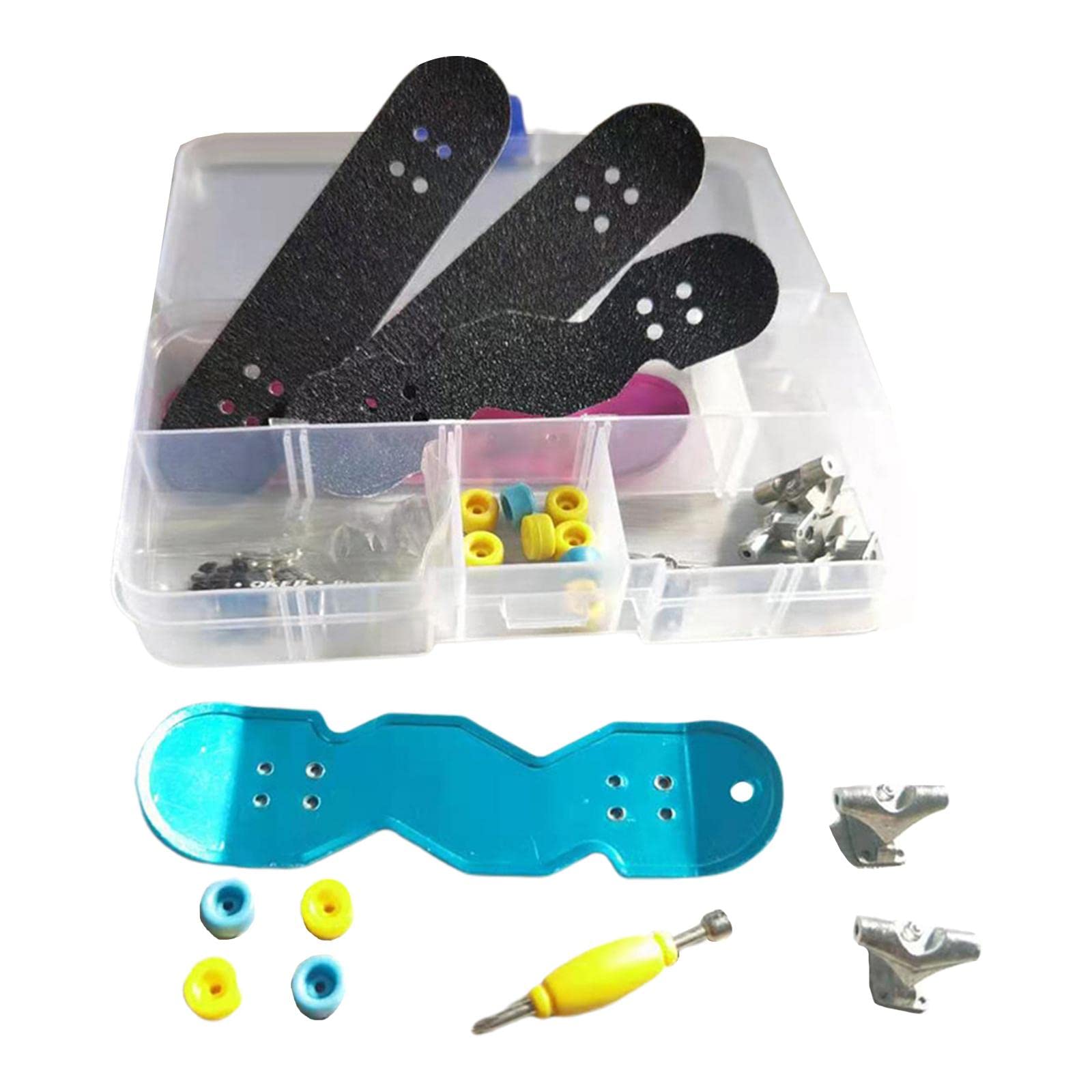3 Pezzi Skating Board Set Fingerboard Gioco Sportivo Tavola Accessori Lega Portatile Adatto per Regalo Bambini Adulti Gioco Tavolo