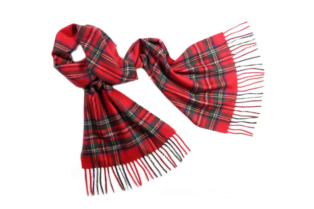 Pure Cashmere Tartan Scarf