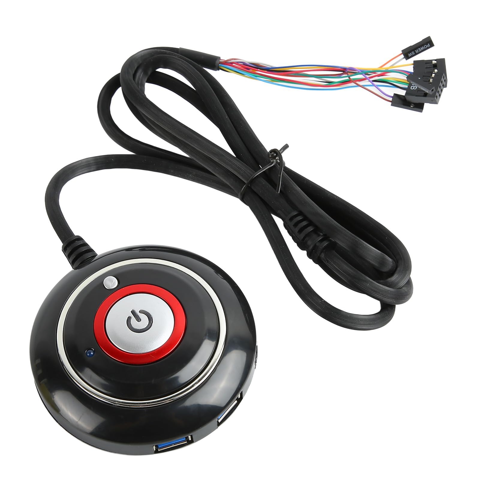 Cyrank Desktop PC Switch Button, PC Power Button Desktop ABS Plug and Play PC Power Switch Computer Power Switch Button PC Power ON/Off Switch Button