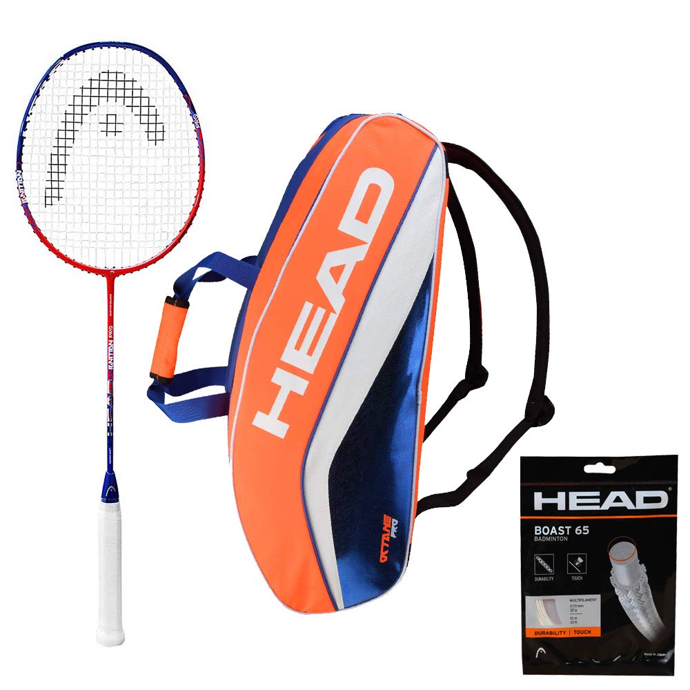 HEAD Ignition PRO Badminton Racket with KITBAG Octane PRO and Boast 65 Badminton String Yellow-image-22