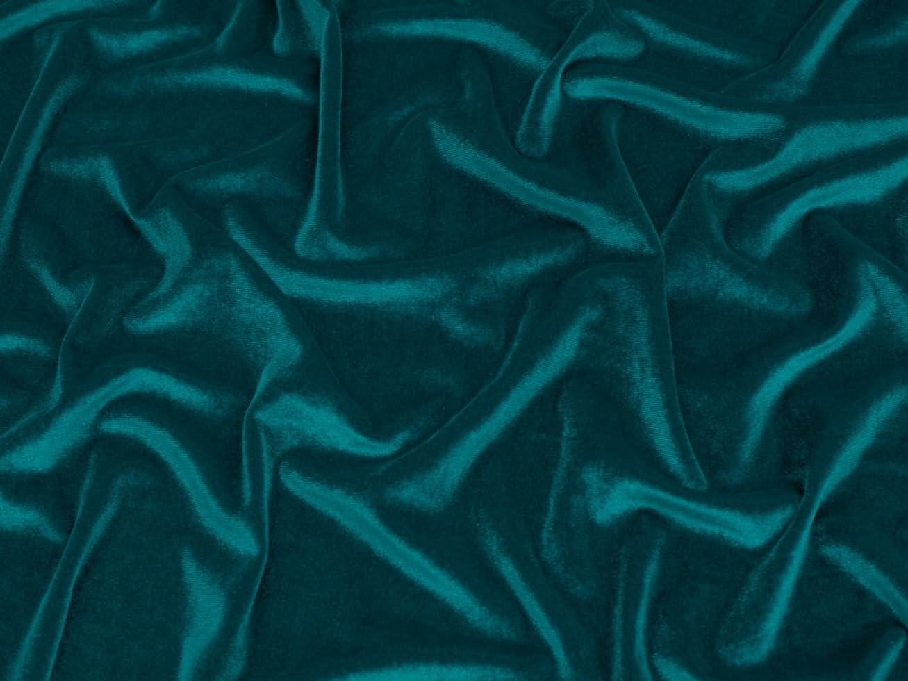 Minerva Core Range Velvet Stretch Knit Apparel & Dress Fabric Turquoise - Mediumweight & Suitable for Dressmaking - Approx Width: 150cm / 60" - Sold per metre